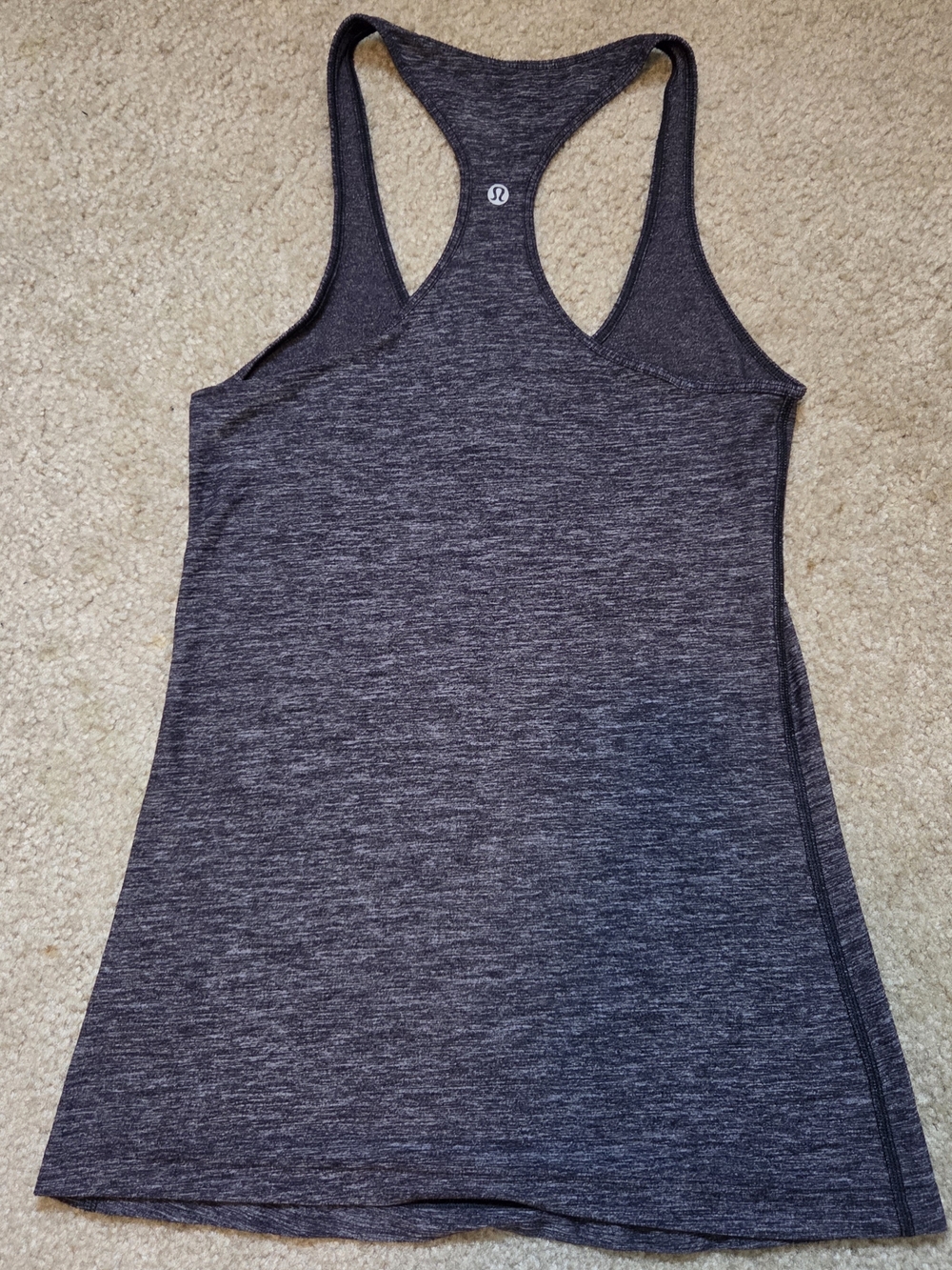 Lululemon Athletica Heathered Charcoal Racerback Activewear Athleisure Tank